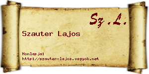 Szauter Lajos névjegykártya